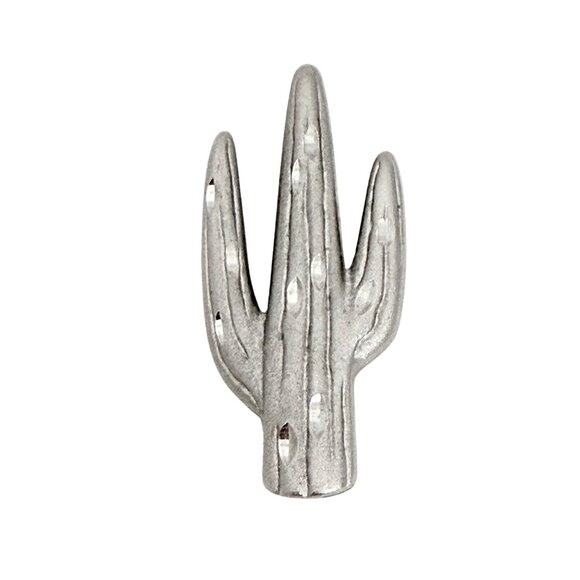 Vintage Cactus Brooch w/Sparkling Diamond Cuts - Picture 4 of 5